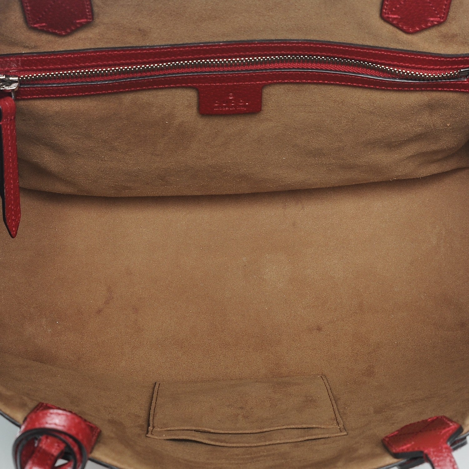 Gucci GG Supreme Monogram Tian Medium Shopping Tote Beige Multicolor Red 5 of 6
