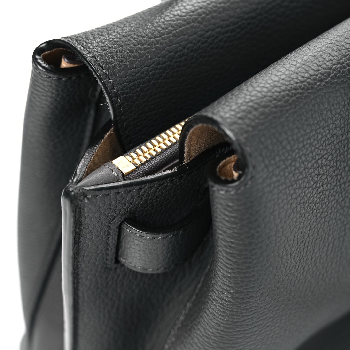 Grained Calfskin Medium Milla Tote Phantom Grey