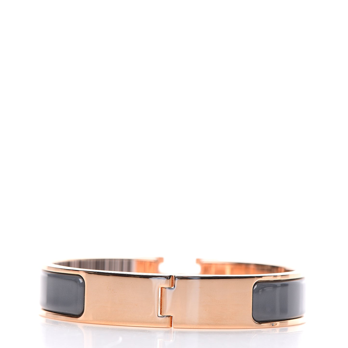 Enamel Narrow Clic Clac H Bracelet PM Ardoise
