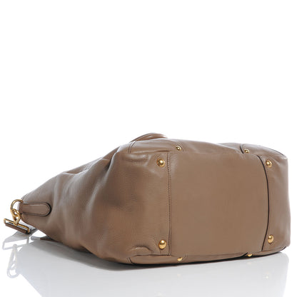 Prada Cervo Deerskin Tote Visone 4 of 10