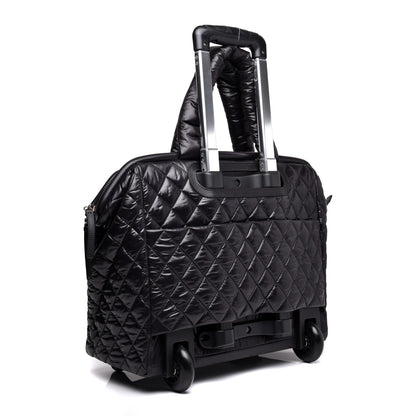 Chanel Nylon Quilted Coco Cocoon Trolley Black 2 of 17