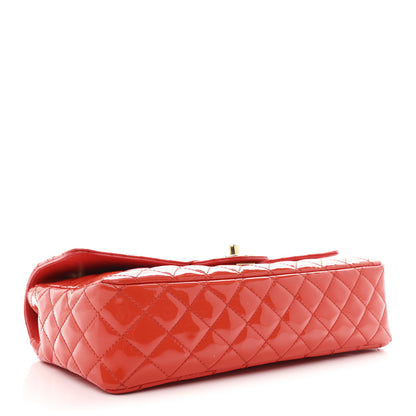 Chanel Patent Calfskin Quilted Valentine Charms Medium Single Flap Red 4 of 10