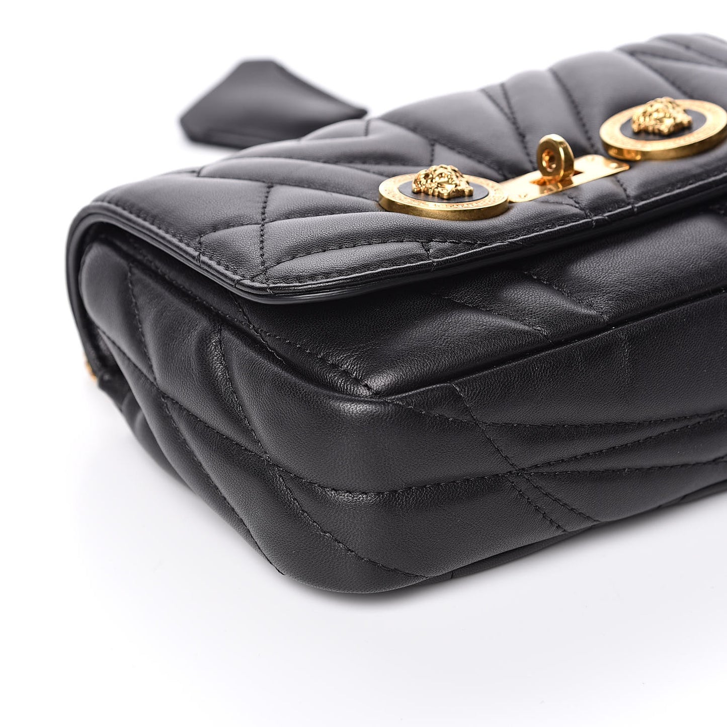 Nappa Quilted Icon Small Crossbody Bag Black