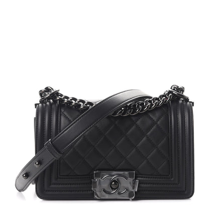 Chanel Calfskin Quilted Small Boy Flap So Black 1 of 9