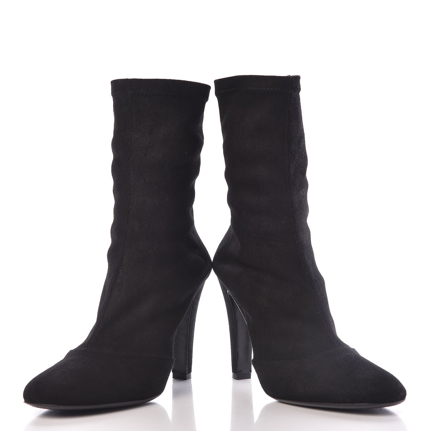 Chanel Suede Short Boots 38 Black 6 of 10