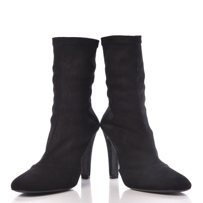 Chanel Suede Short Boots 38 Black 6 of 10
