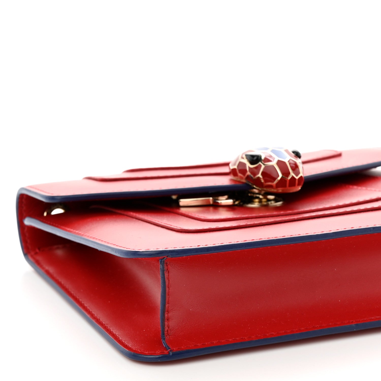 Bulgari Calfskin Small Electro Love Serpenti Forever Snake Strap Crossbody Bag Red 8 of 9