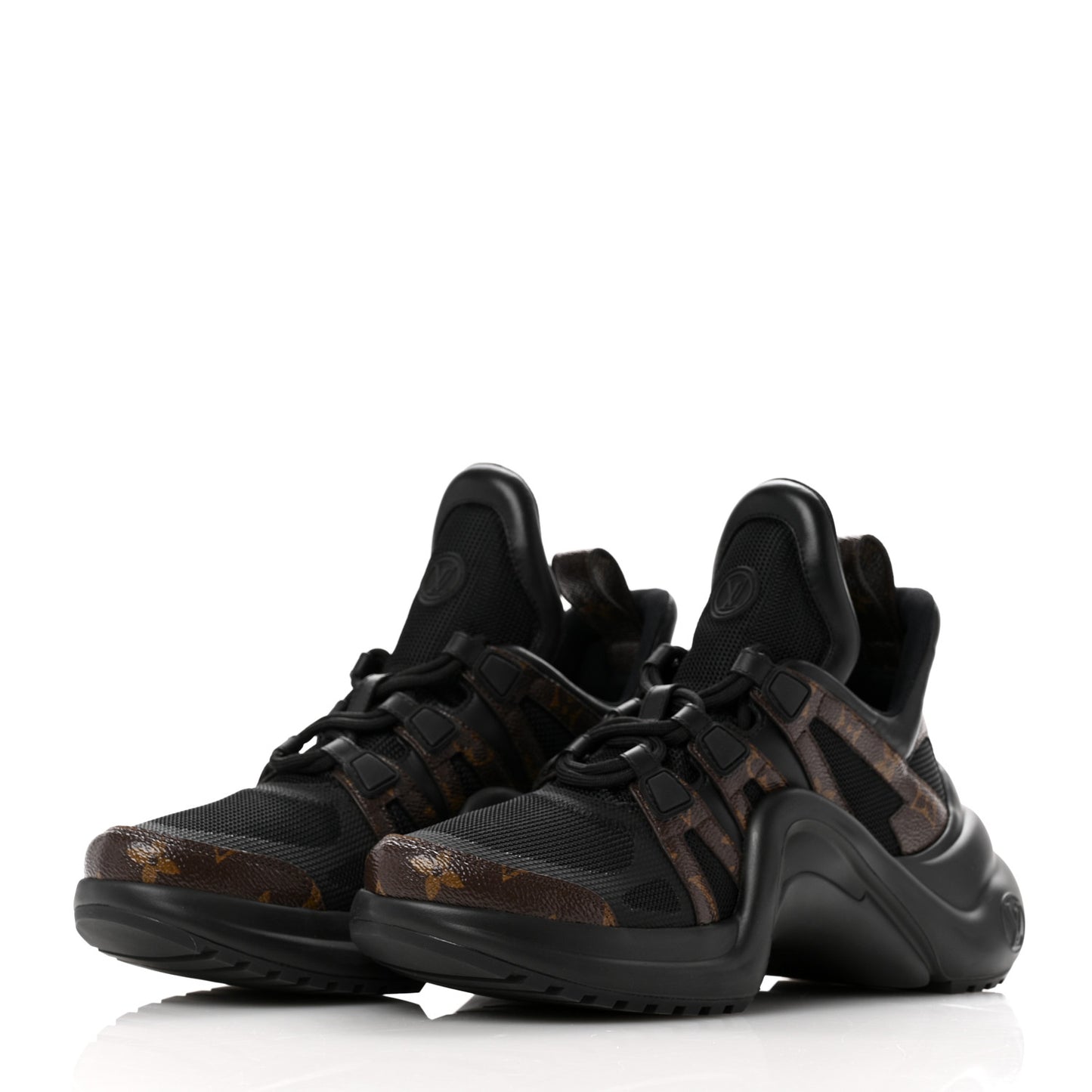 Calfskin Patent Monogram LV Archlight Sneakers 39 Black