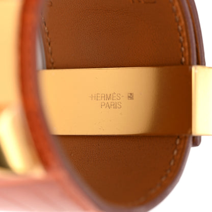Hermes Shiny Alligator Collier De Chien CDC Bracelet S Orange 4 of 6