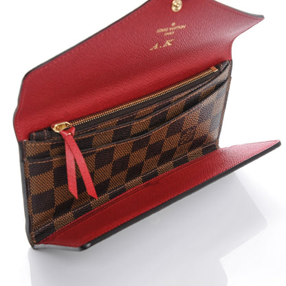 Louis Vuitton Damier Ebene Josephine Wallet Red 5 of 6