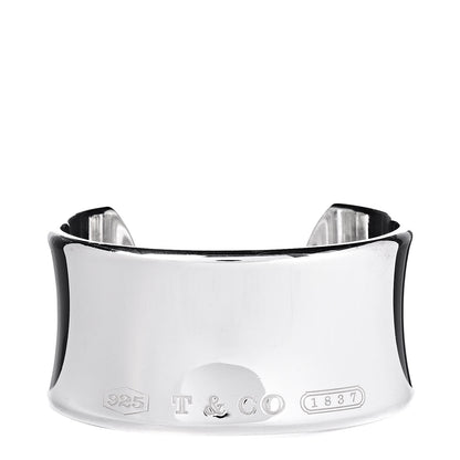 Tiffany Sterling Silver Wide 1837 Cuff Bracelet 1 of 4