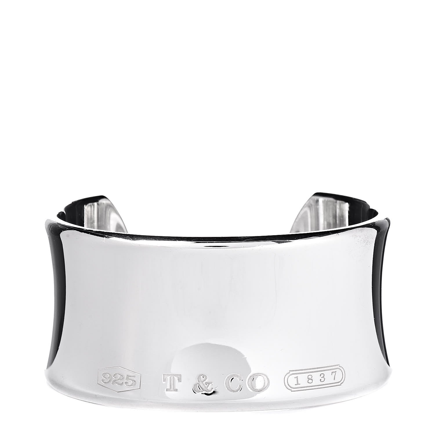 Tiffany Sterling Silver Wide 1837 Cuff Bracelet 1 of 4