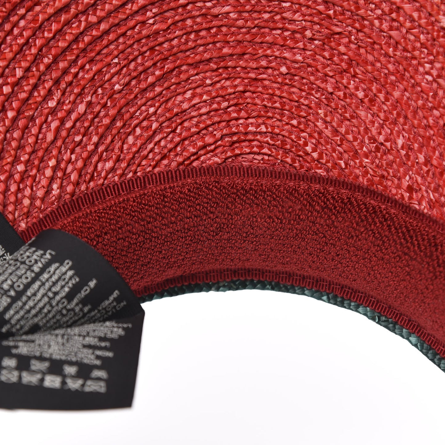 Raffia Web Visor M Green Red