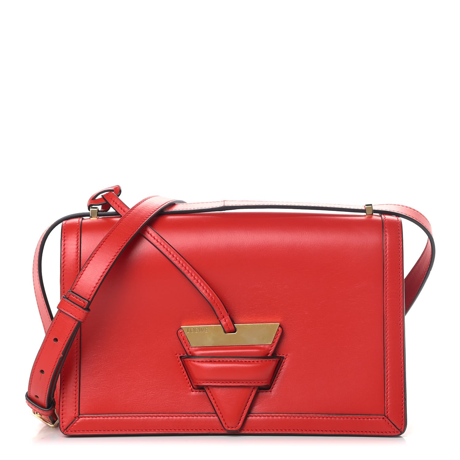 Loewe Calfskin Medium Barcelona Shoulder Bag Red 1 of 7