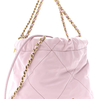 Chanel Shiny Calfskin Quilted Mini Chanel 22 Pink 8 of 10