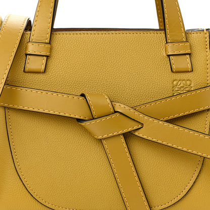 Loewe Calfskin Mini Gate Tote Mustard Yellow 7 of 9