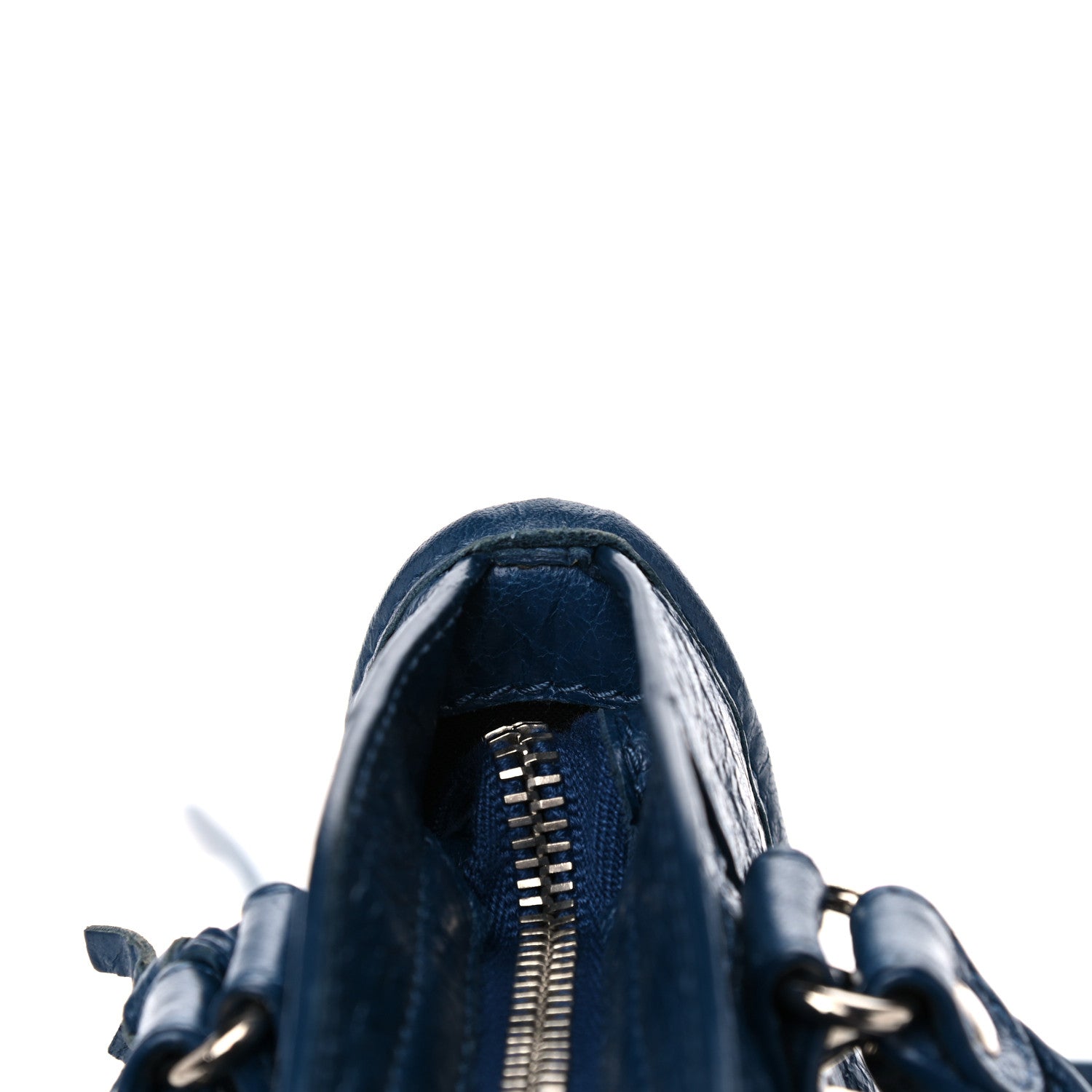 Balenciaga Agneau Classic Silver Hardware Mini City Bleu Profond 18 of 19