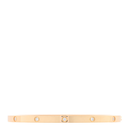 Cartier 18K Yellow Gold 10 Diamond Small LOVE Bracelet 17 1 of 5