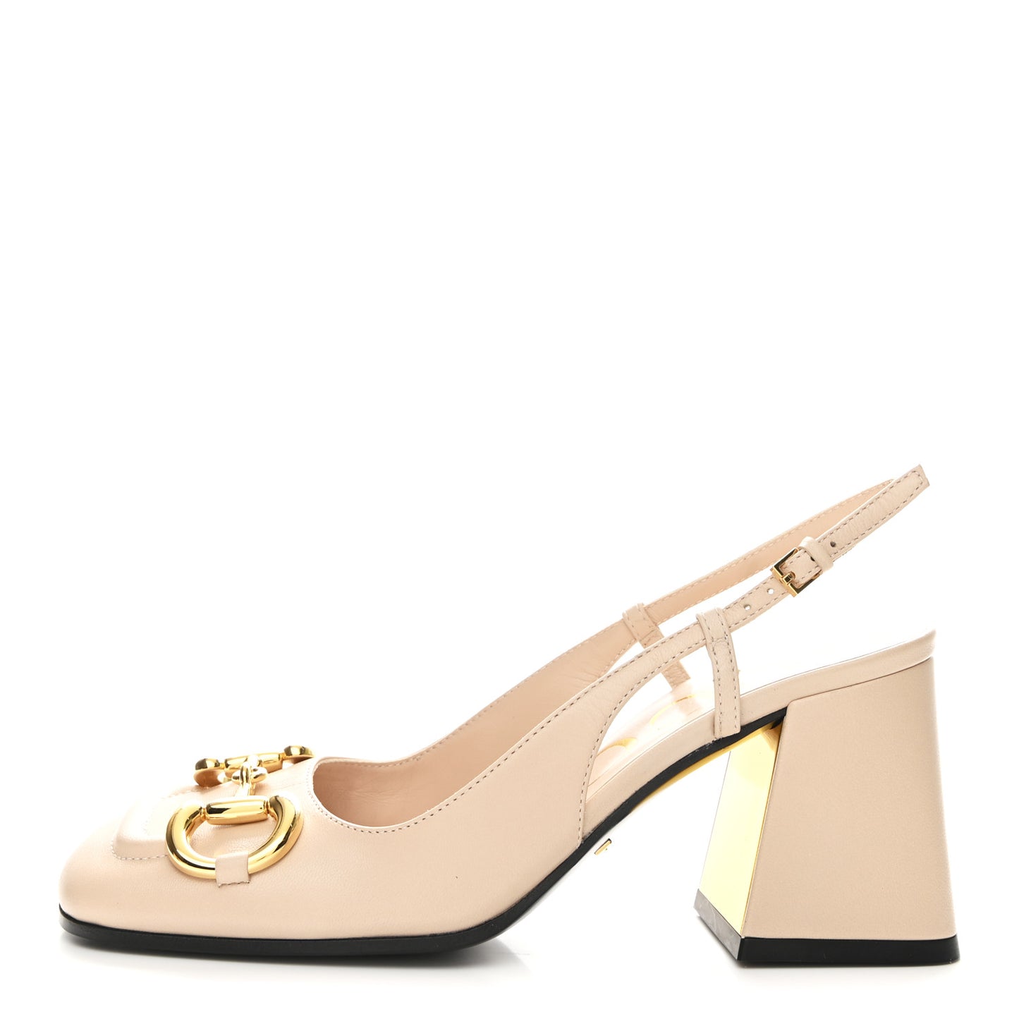 Malaga Kid Horsebit 75mm Slingback Pumps 35 Skin Rose