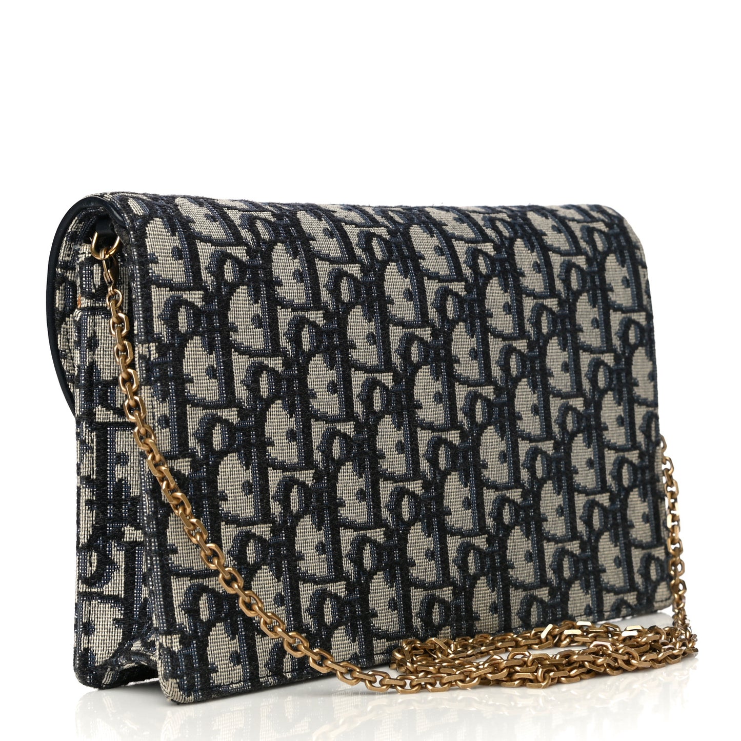 Oblique Saddle Chain Pouch Blue