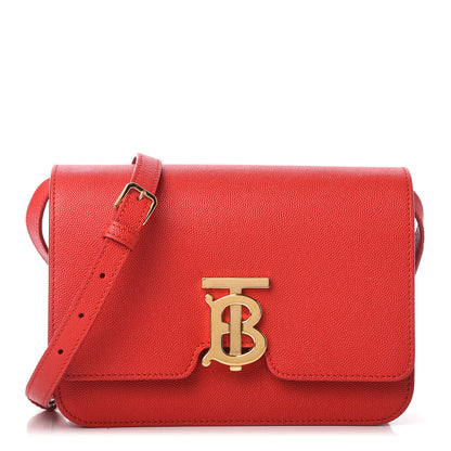 Burberry Grainy Calfskin Small TB Bag Bright Red 1 of 9