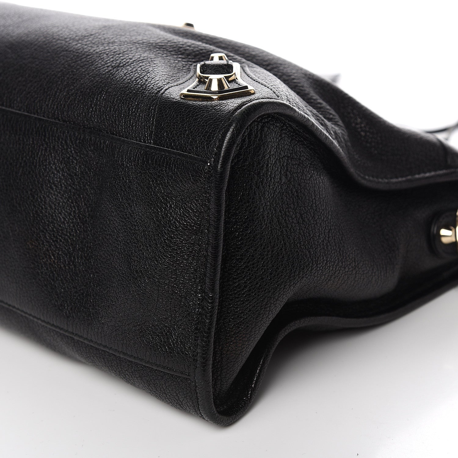 Balenciaga Chevre Gold Metallic Edge Hardware City Black 6 of 11