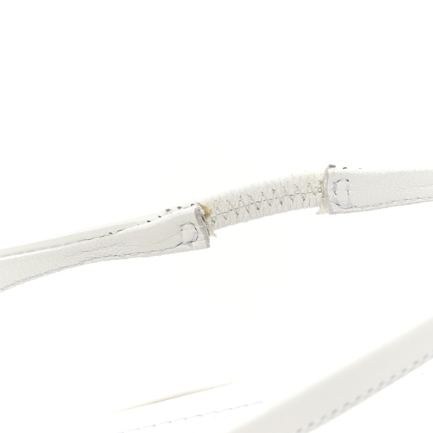 Spazzolato Triangle Logo Pointed Toe Slingback Flats 37 White