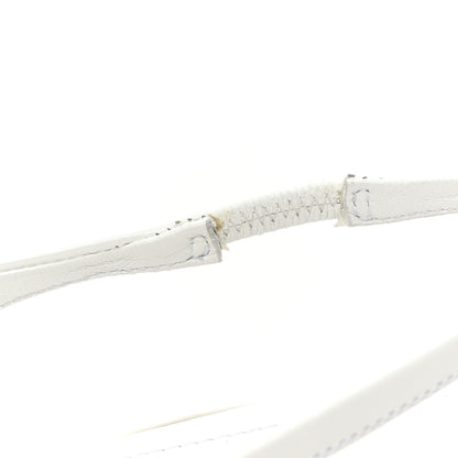 Prada Spazzolato Triangle Logo Pointed Toe Slingback Flats 37 White 10 of 12