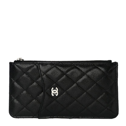 Chanel Caviar Quilted Classic Flat Wallet Pouch Black 4 of 13