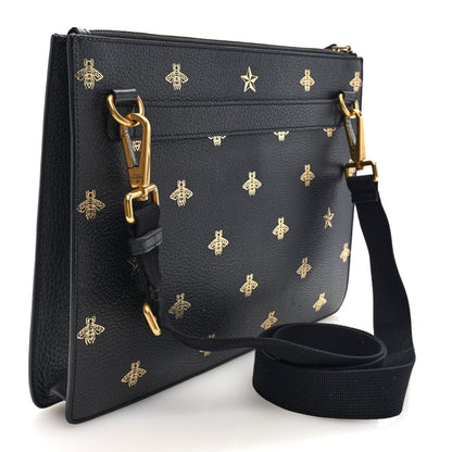 Gucci Grained Calfskin Bee Star Messenger Black 3 of 9