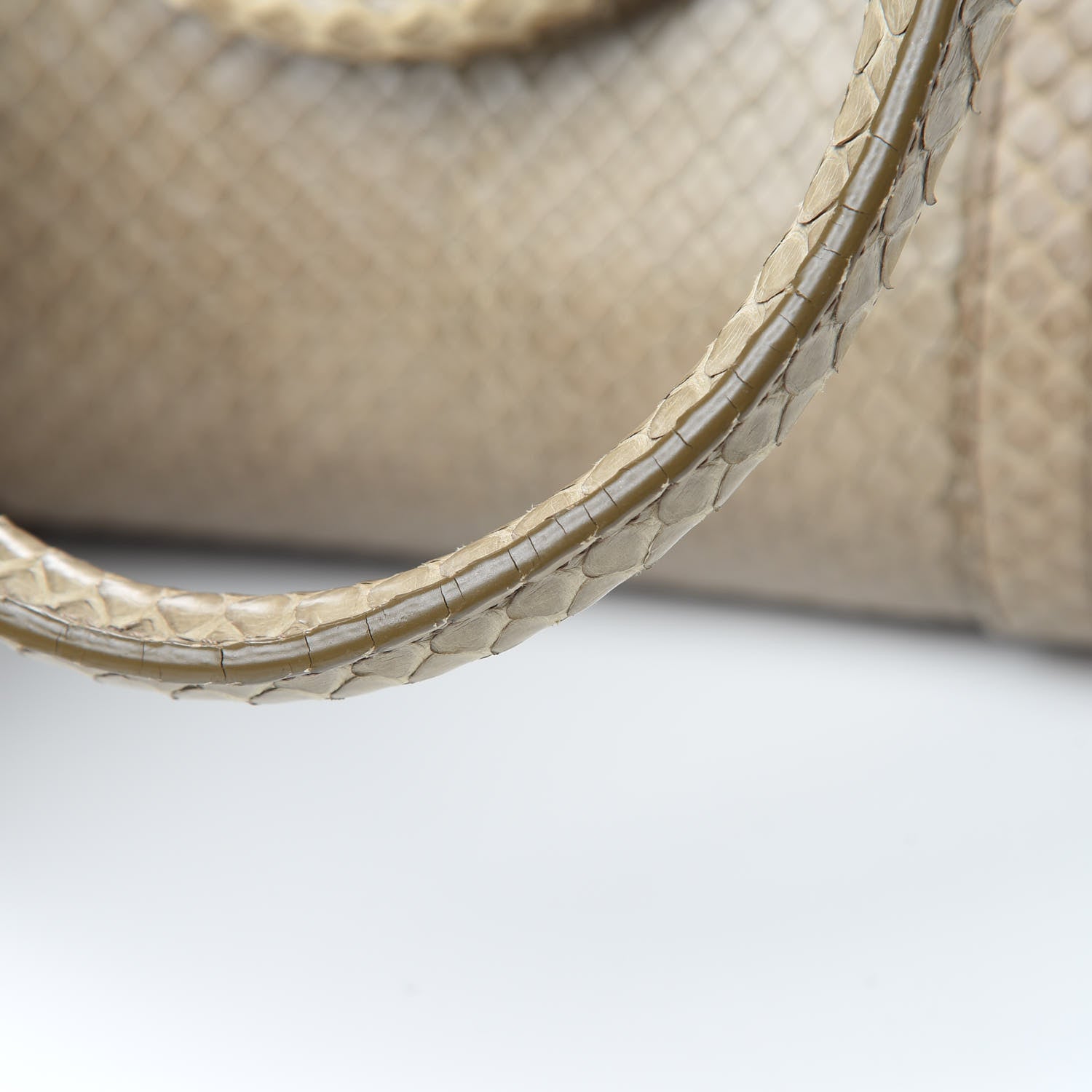 Bottega Veneta Snakeskin Montaigne Satchel Limo 15 of 15