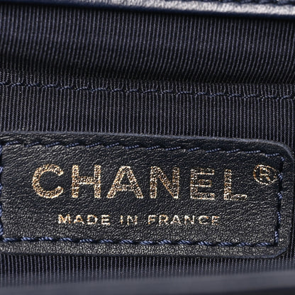 Chanel Lambskin Quilted Medium Boy Flap  Dark Navy 7 of 10