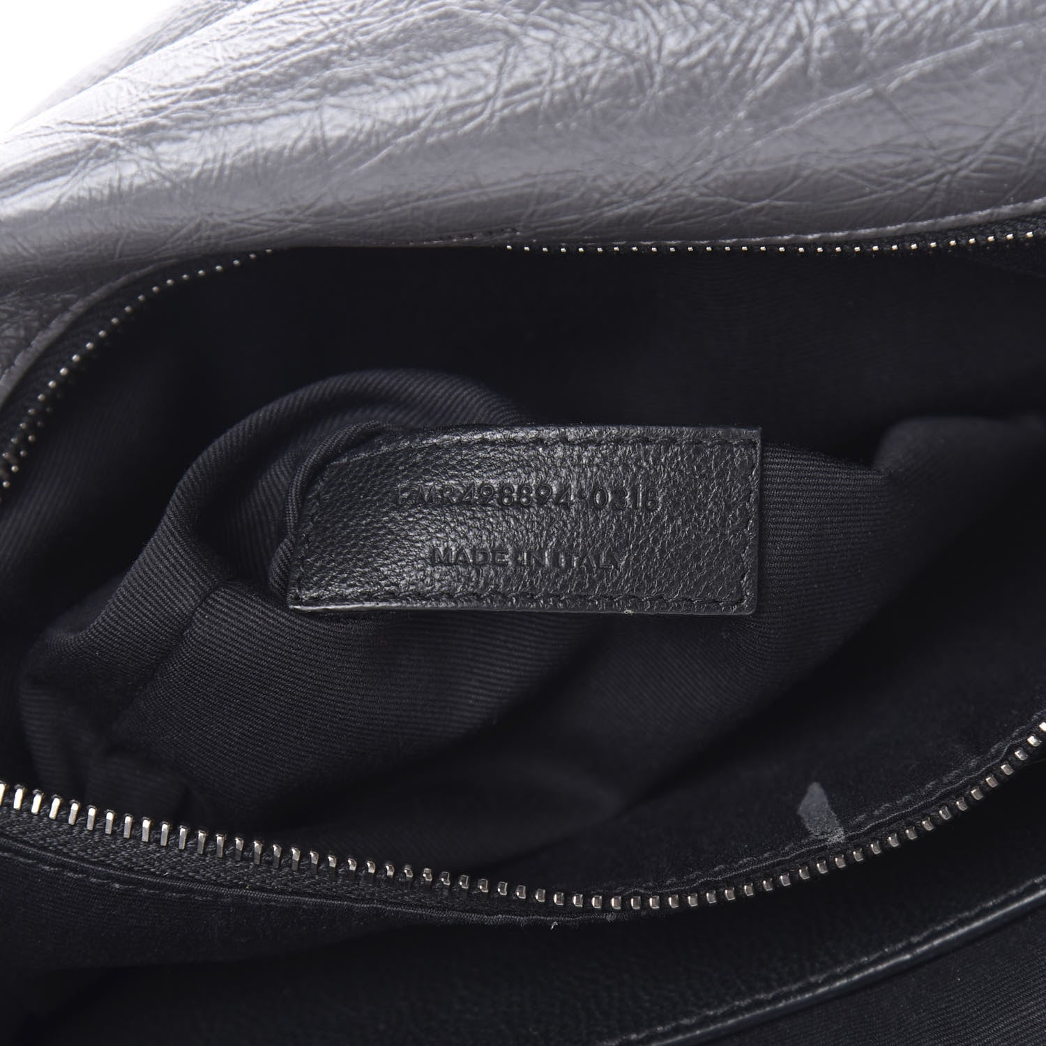 Saint Laurent Crinkled Calfskin Matelasse Monogram Medium Niki Chain Satchel Storm 7 of 12