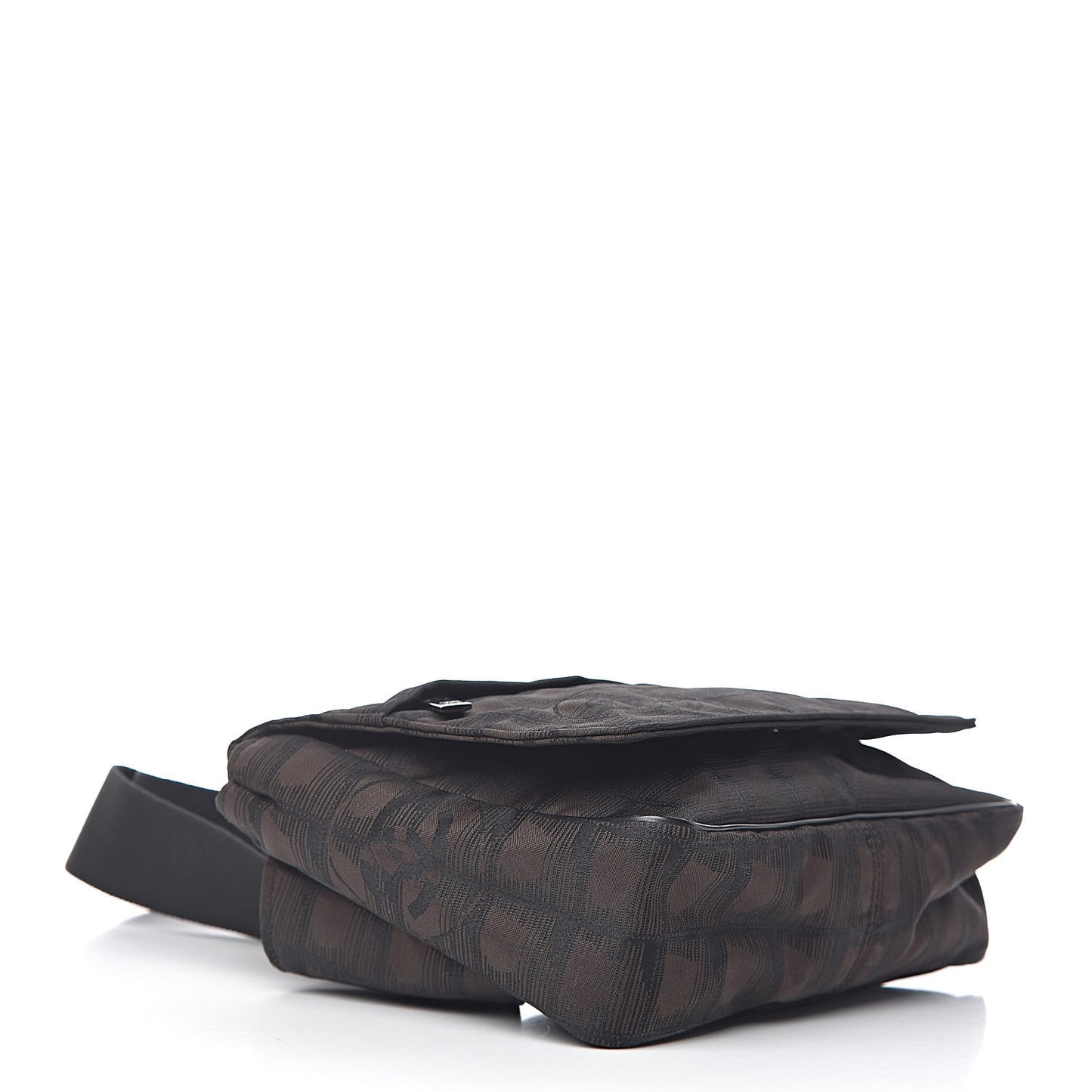 Nylon Travel Belt Bag Brown Black