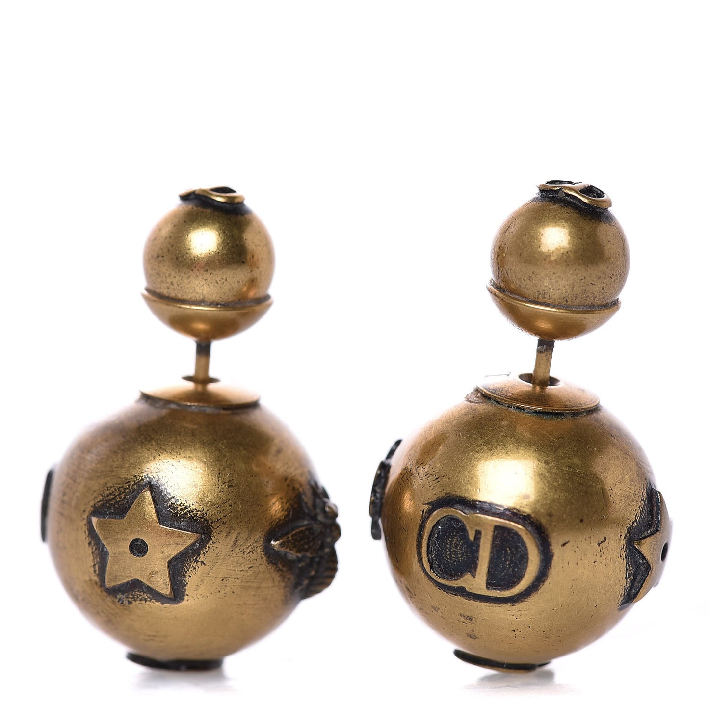 Metal Bee Mise En Dior Tribal Earrings Gold