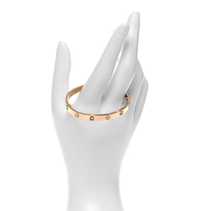 Cartier 18K Pink Gold 4 Diamond LOVE Bracelet 16 2 of 6