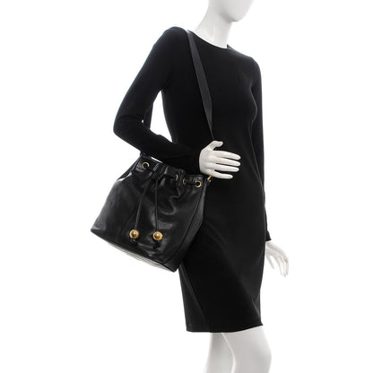 Chanel Caviar CC Drawstring Shoulder Bag Black 2 of 12