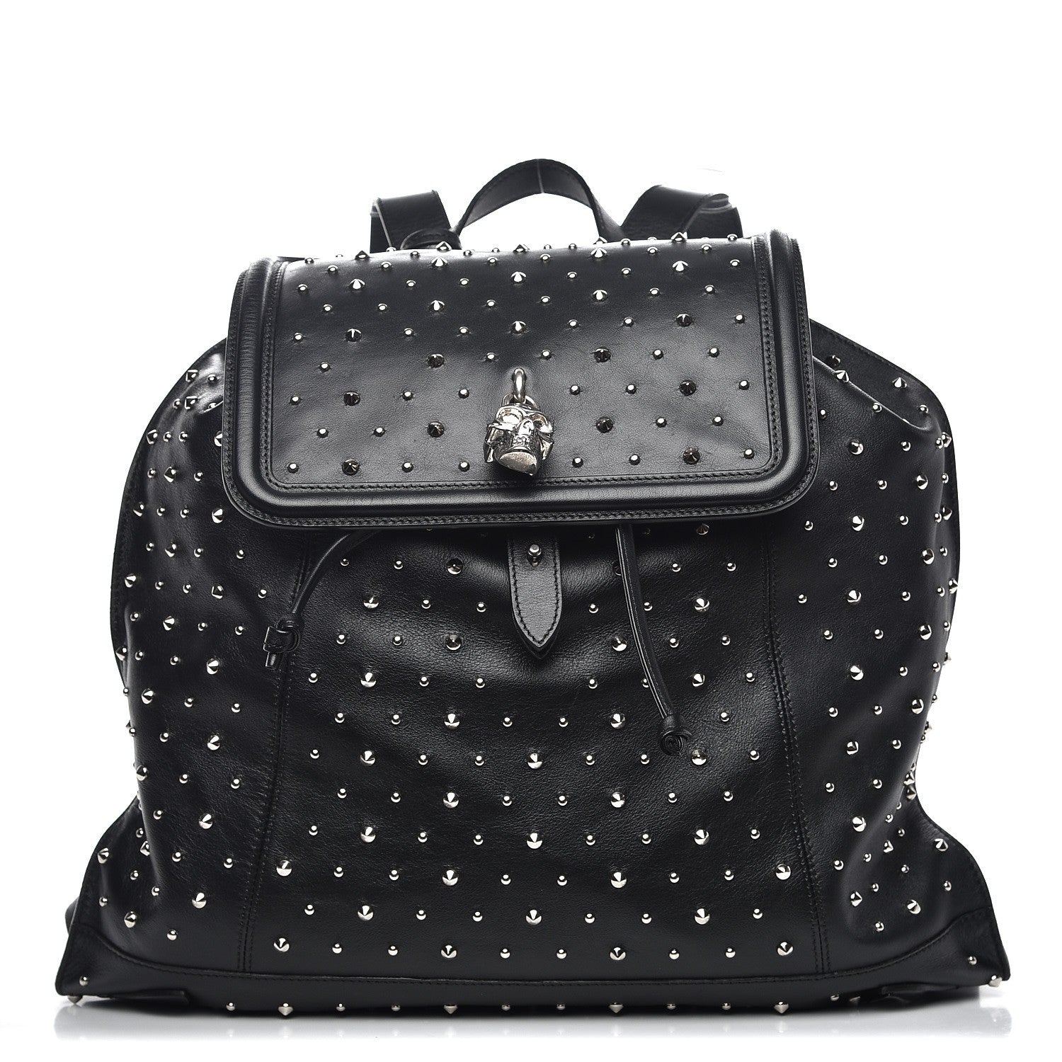 Alexander McQueen Calfskin Studded Padlock Backpack Black 1 of 8