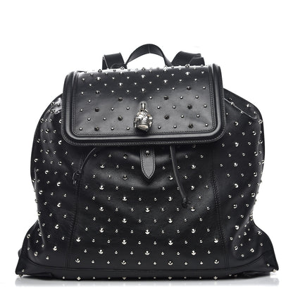 Alexander McQueen Calfskin Studded Padlock Backpack Black 1 of 8