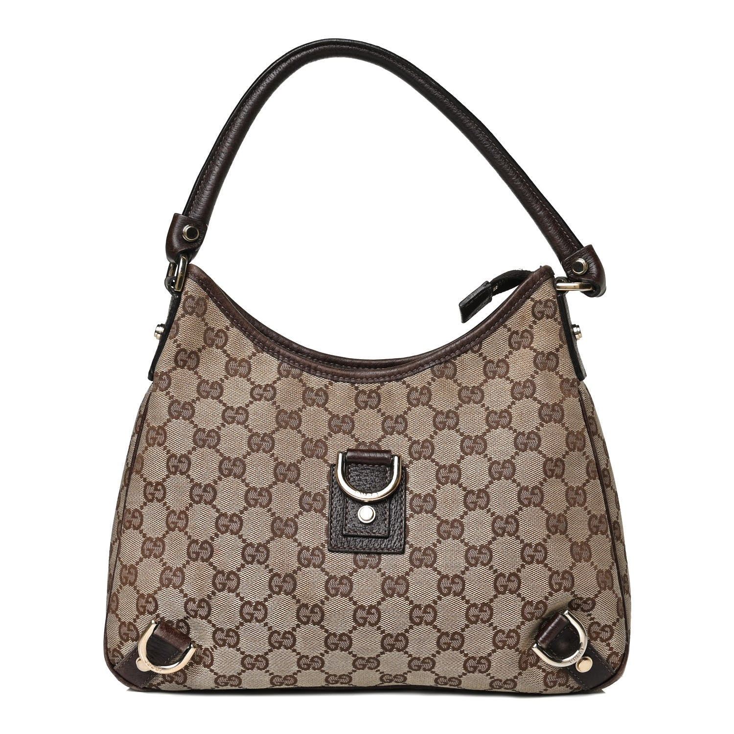 Gucci Monogram Medium Abbey D Ring Hobo Brown 1 of 17