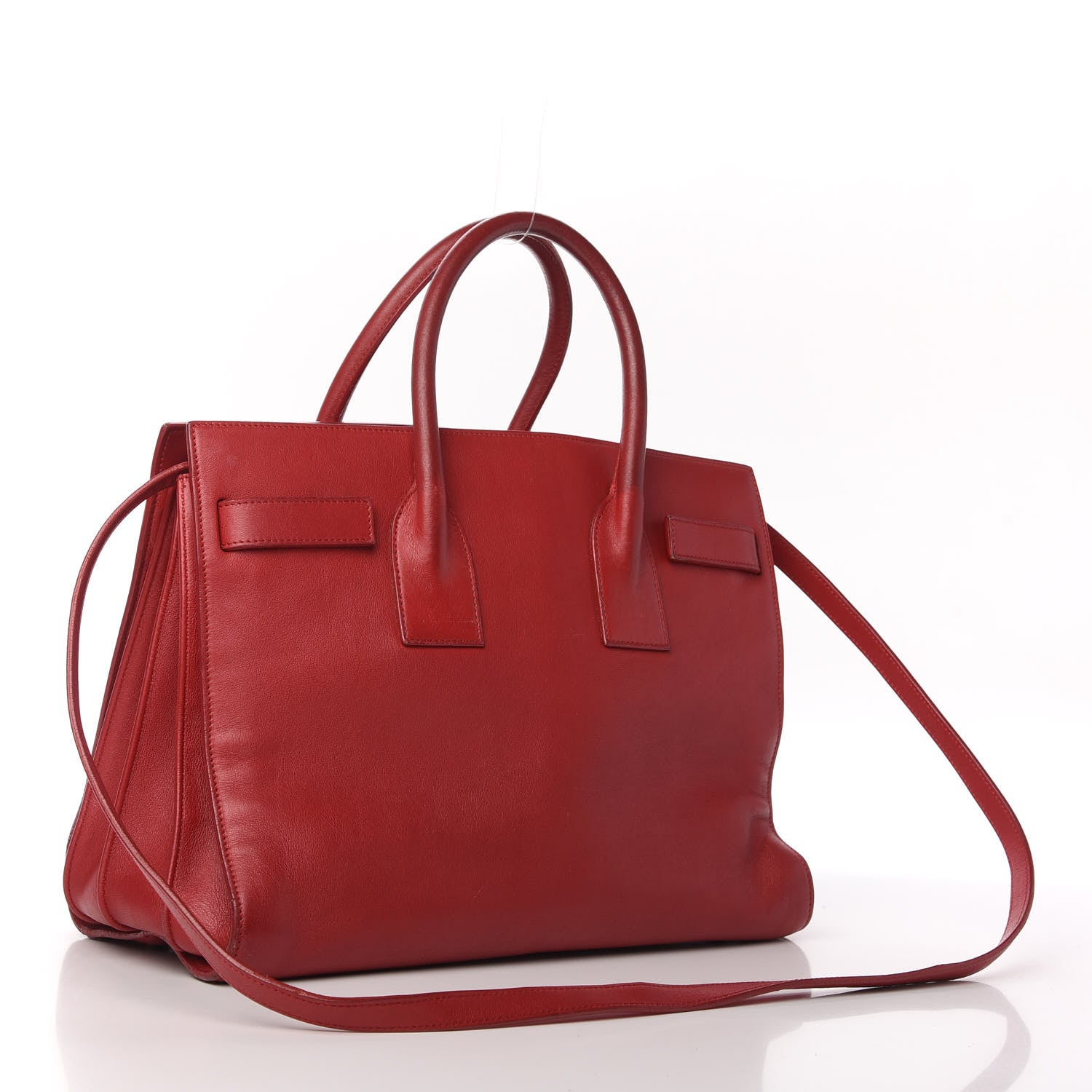 Saint Laurent Calfskin Small Sac De Jour Lipstick Red 3 of 14