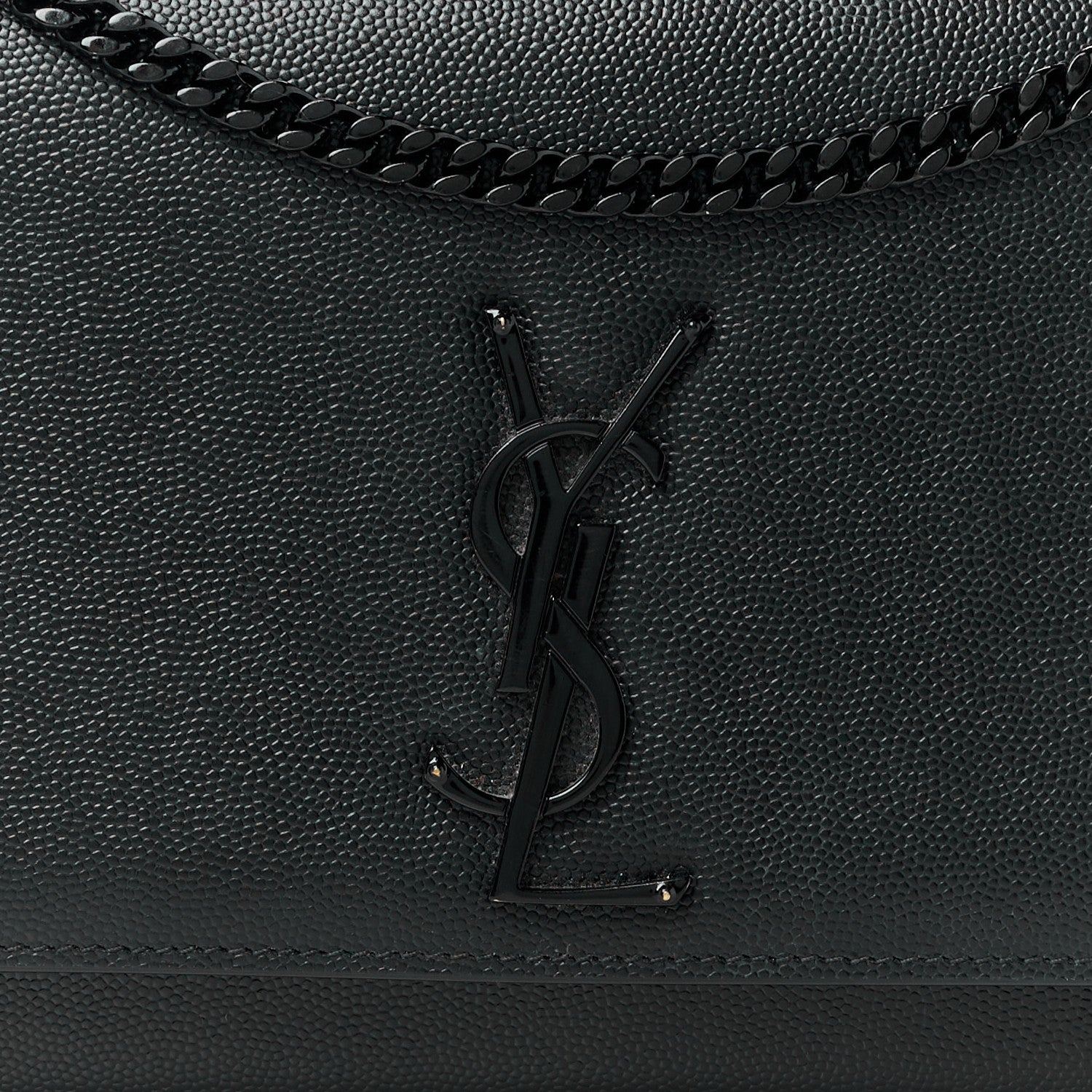 Saint Laurent Grain De Poudre Medium Classic Monogram Monochrome Kate Satchel Black 9 of 11
