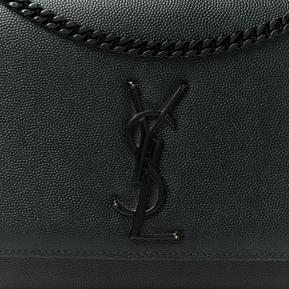 Saint Laurent Grain De Poudre Medium Classic Monogram Monochrome Kate Satchel Black 9 of 11