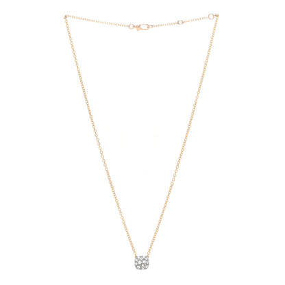 Pomellato 18K White Yellow Gold Diamond Nudo Pendant Necklace 3 of 5