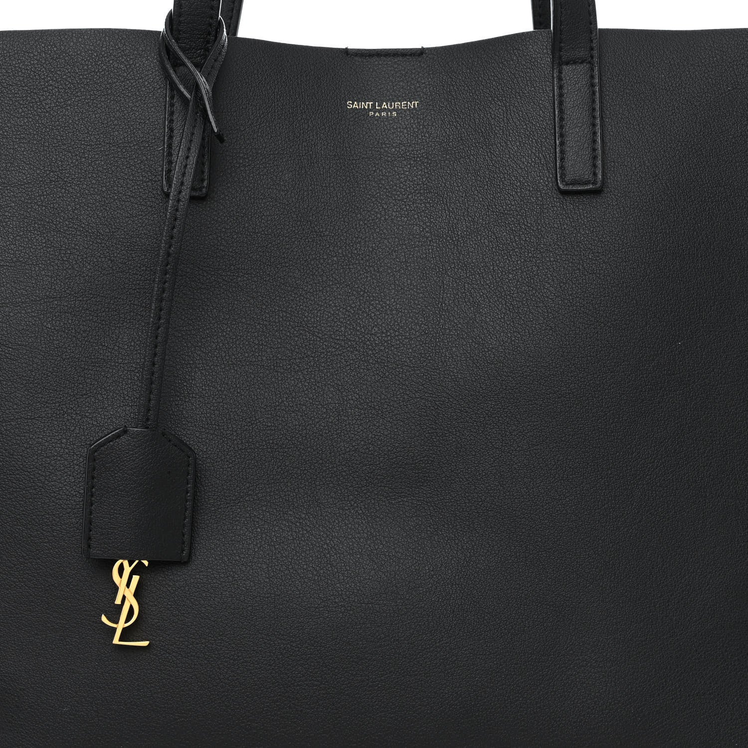 Saint Laurent Calfskin Large Shopping Tote Black 10 of 14