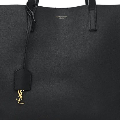 Saint Laurent Calfskin Large Shopping Tote Black 10 of 14