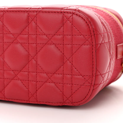 Christian Dior Lambskin Cannage Small Diortravel Vanity Case Red 9 of 9