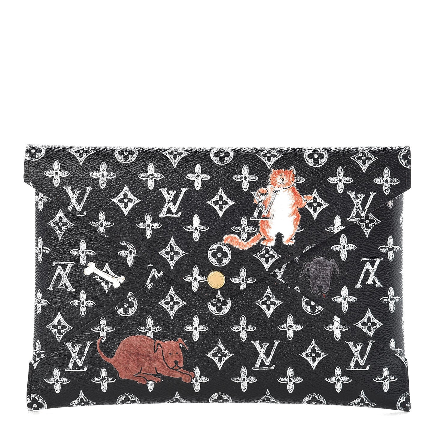 Catogram Large Kirigami Pochette Black