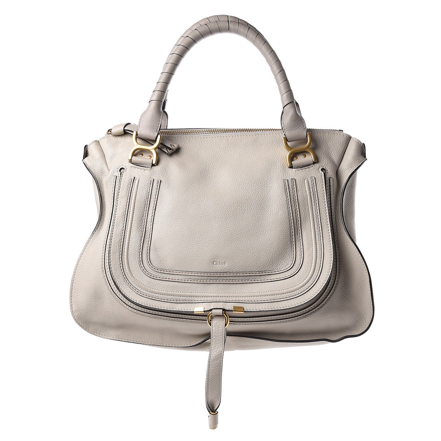 Calfskin Large Marcie Satchel Dove
