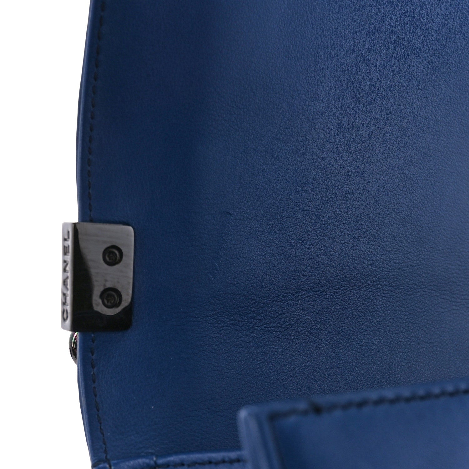 Chanel Calfskin Quilted New Medium Boy Flap Blue 11 of 12